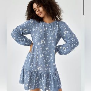 FLORAL CREPE WILFRED DRESS -LAMBRUSCO